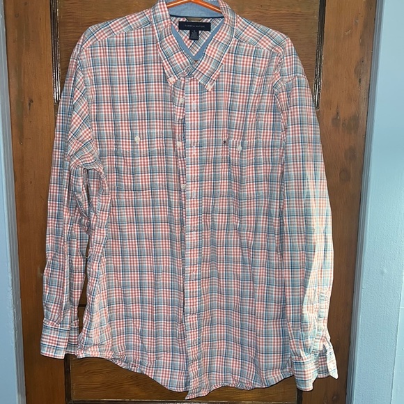 Other - Tommy Hilfiger Mens checked dress shirt cotton